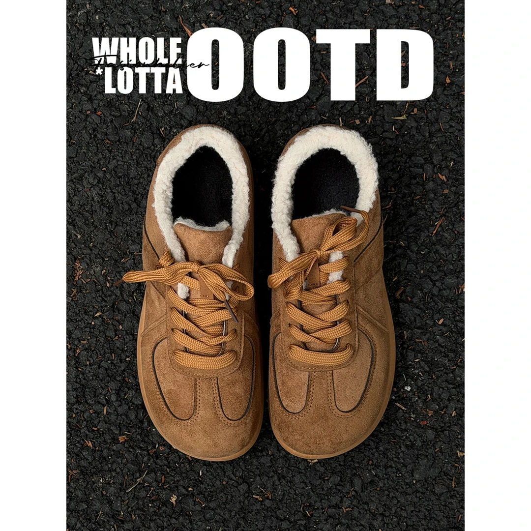 NewRockStarChoppa冬季小众小土豆加绒保暖男鞋复古老钱风勃肯鞋