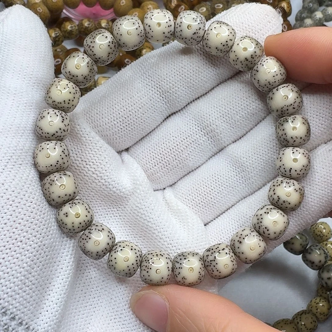星月菩提手串9.4x8.5毕业款纯老料双留白火烧云