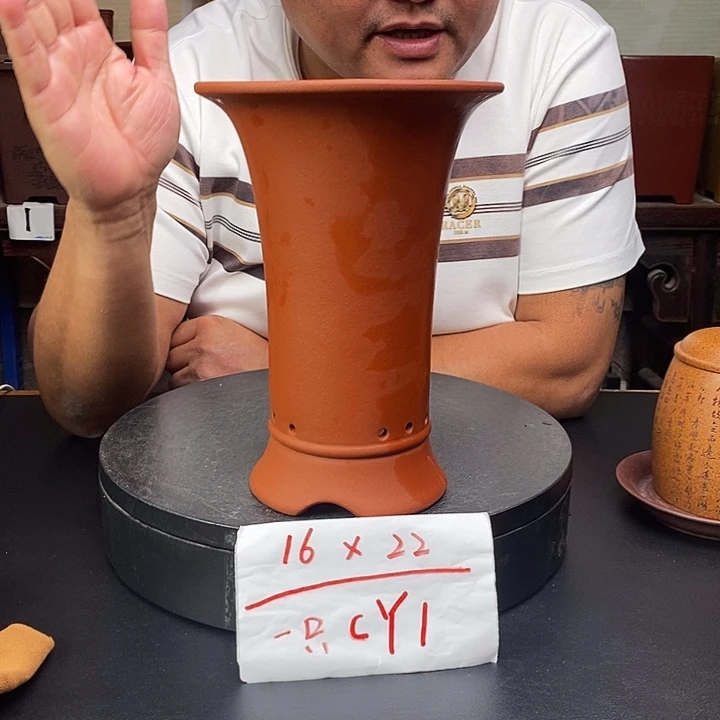 紫砂花盆货号一只CY1
