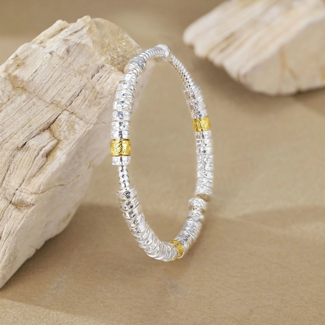 B21【约22g6MM】999.9银吉言醒狮实心手串