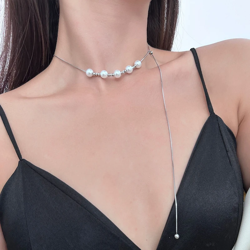 CUOOYINO/初影 铜合金项链 【白茶千金】精致项链女百搭气质毛衣链