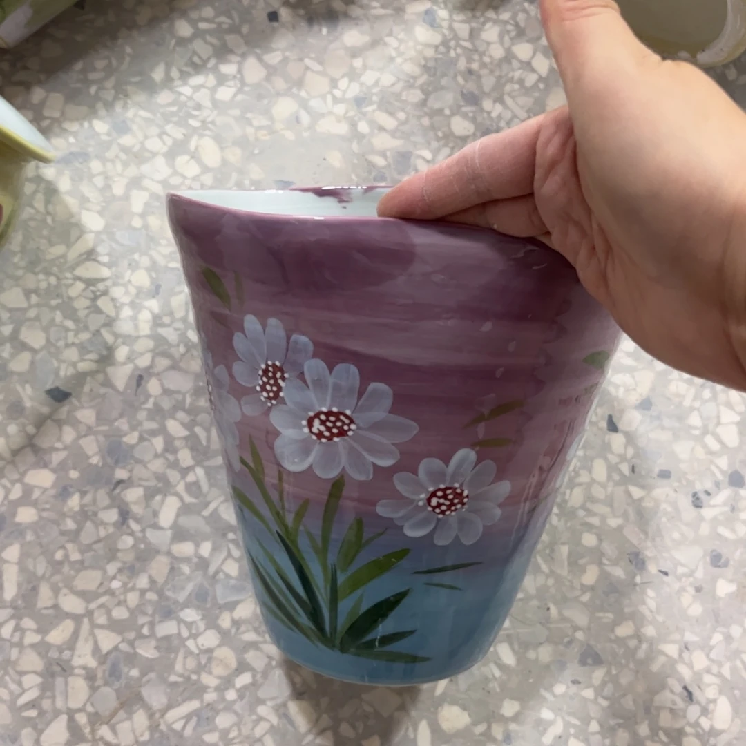 景德镇陶瓷花盆花盆大瑕疵