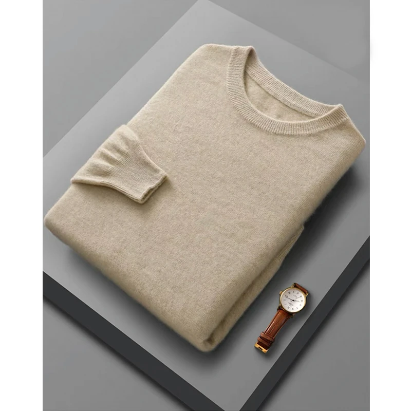 时尚休闲 男士羊毛一线成衣加厚针织衫打底上衣