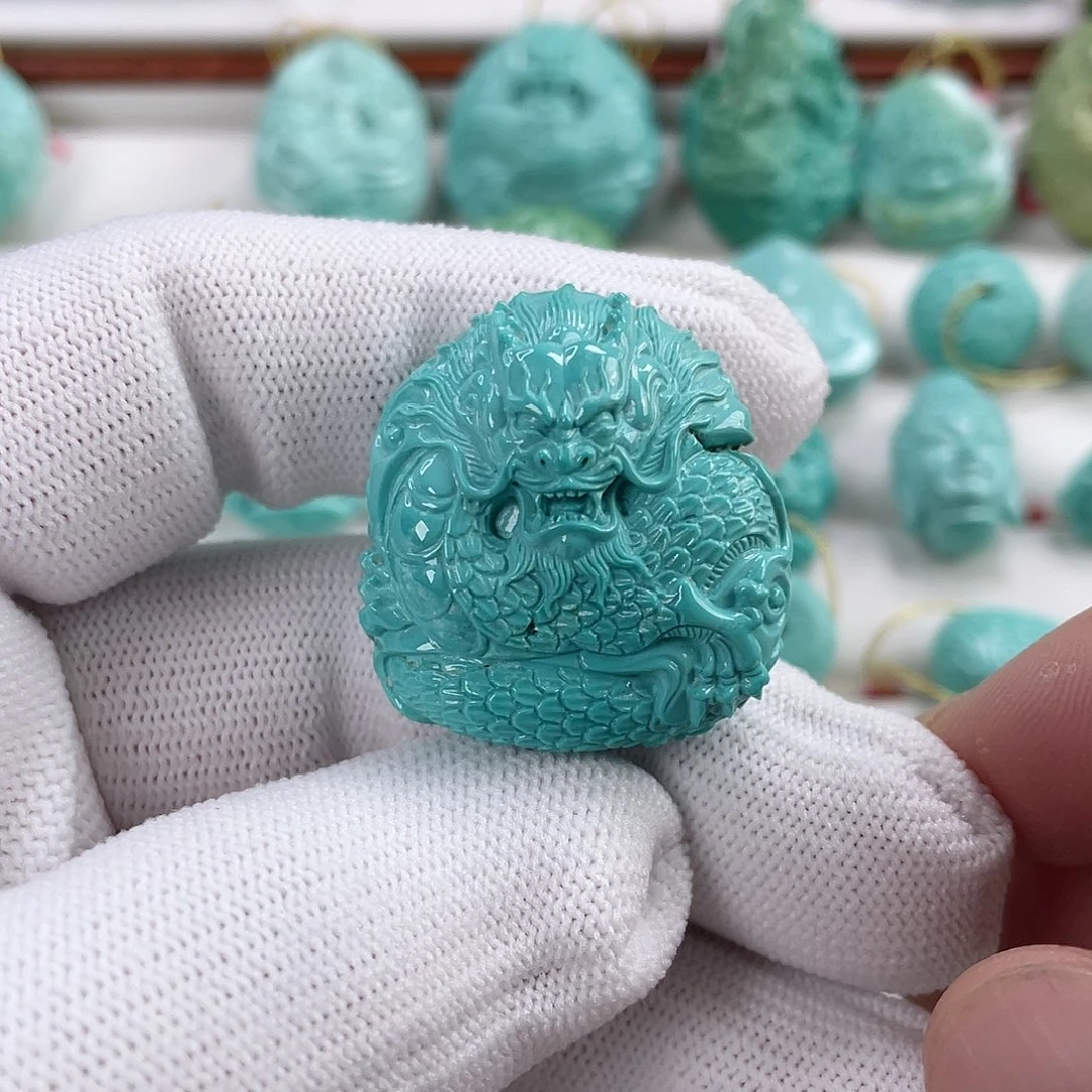 绿松石未镶嵌车挂