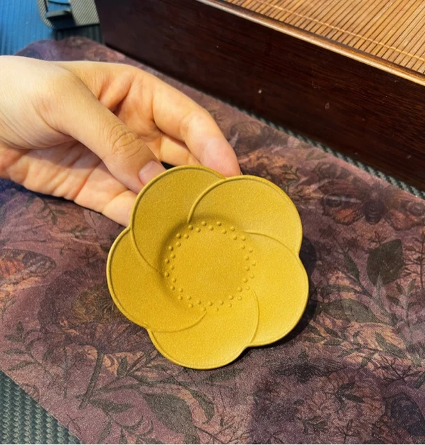 茶壶杯垫本山段泥花朵造型壶承壶承盘黄金段泥