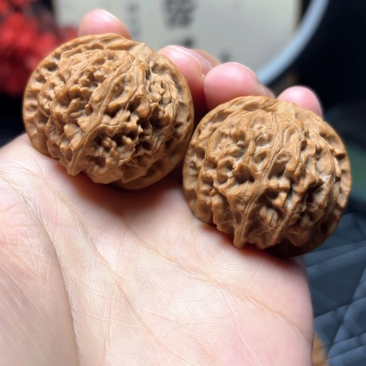 把件文玩核桃39尺全品苹果园