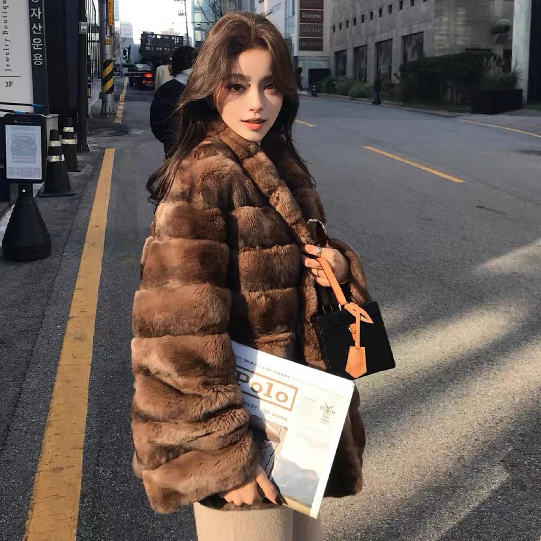 308 重磅贵妇横排毛毛加厚外套找样