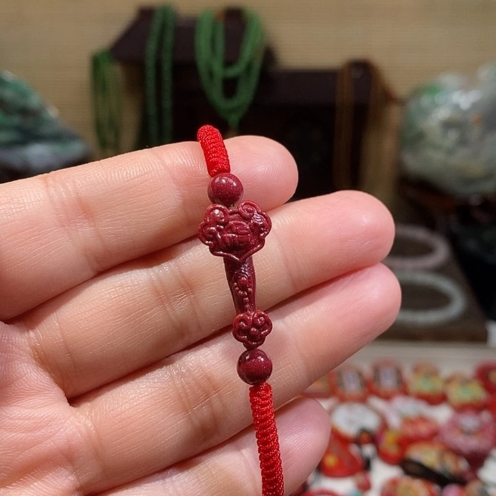 天然辰砂朱砂手绳