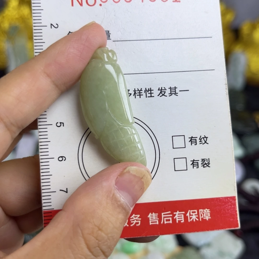 翡翠未镶嵌吊坠(赠链)