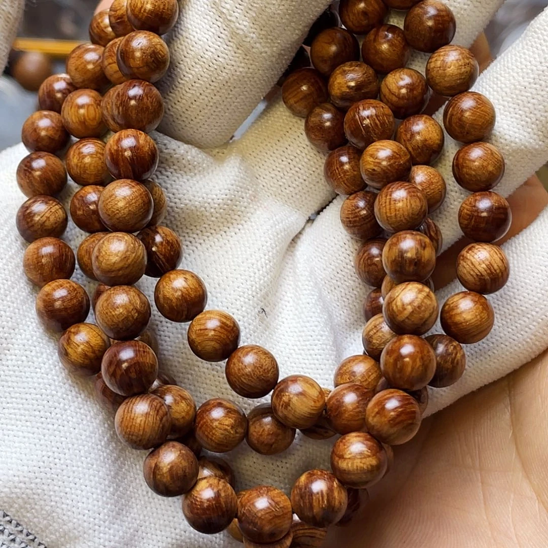柏木手串/手链太行崖柏0.8陈化金丝蚂蚁腿108颗