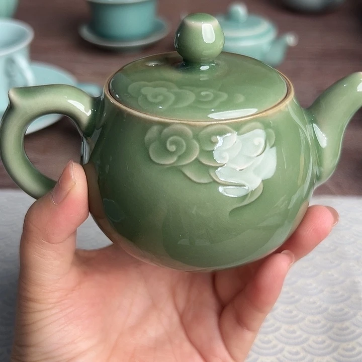 龙泉云间青瓷小米茶器