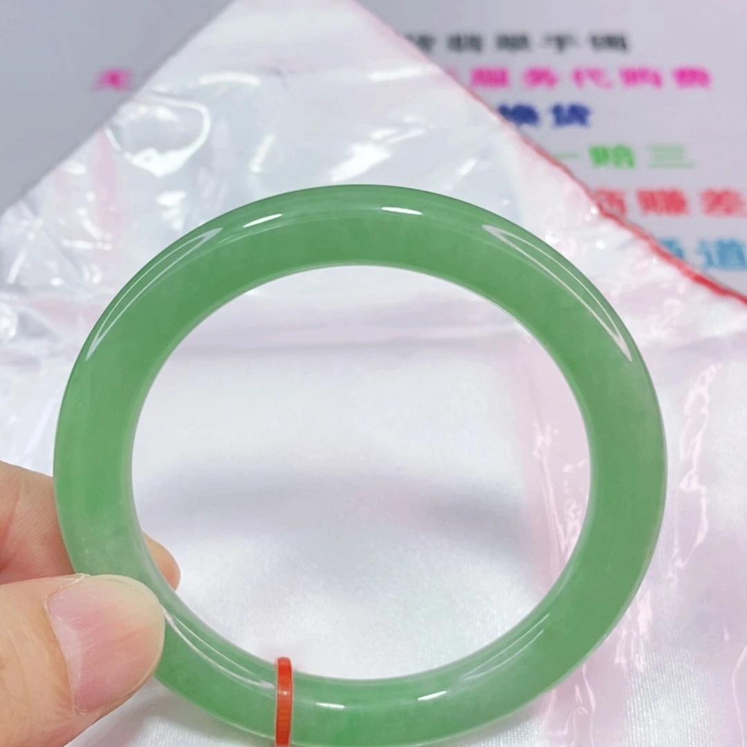 未镶嵌手镯翡翠54圈口圆条