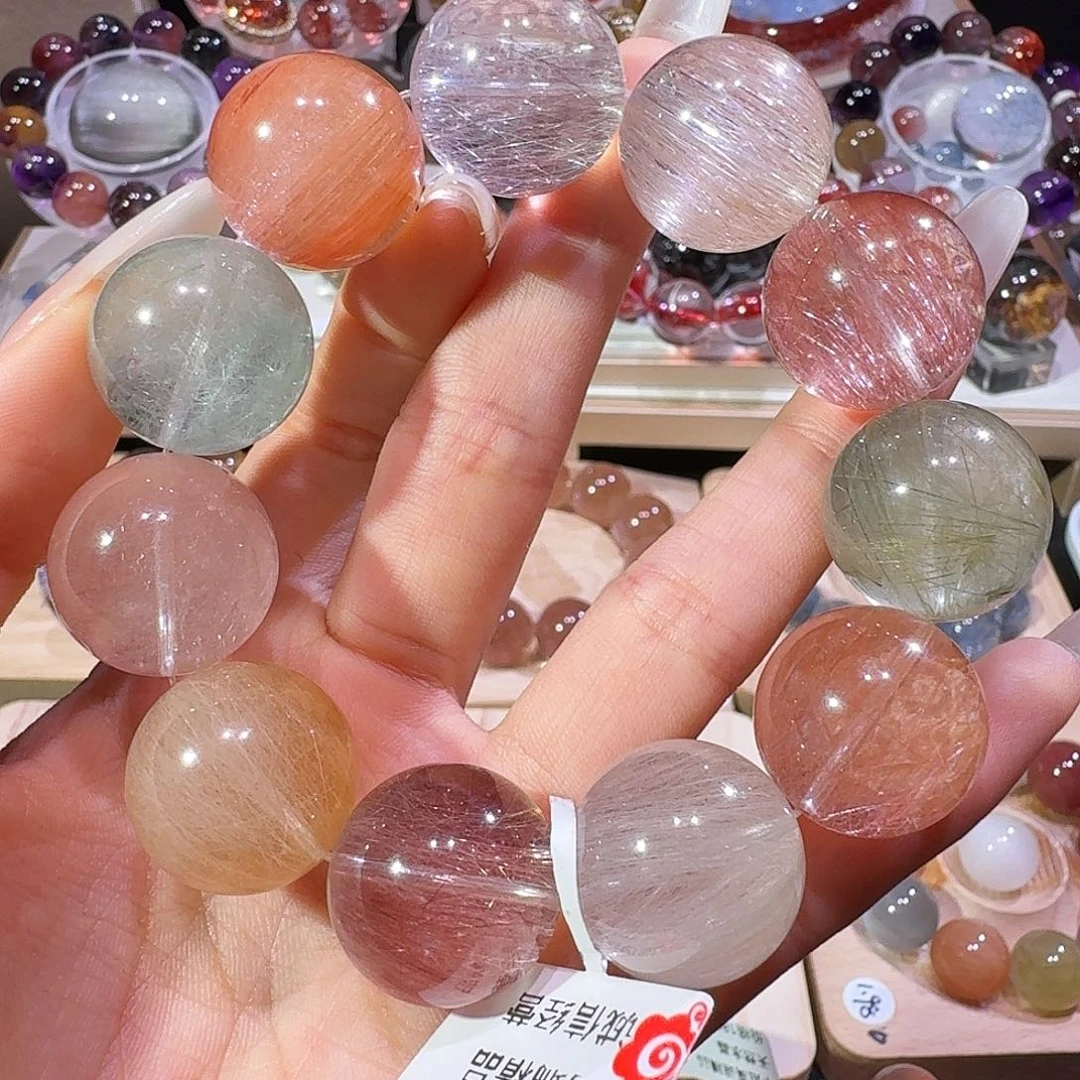 手链未镶嵌水晶天然水晶兔毛手串2