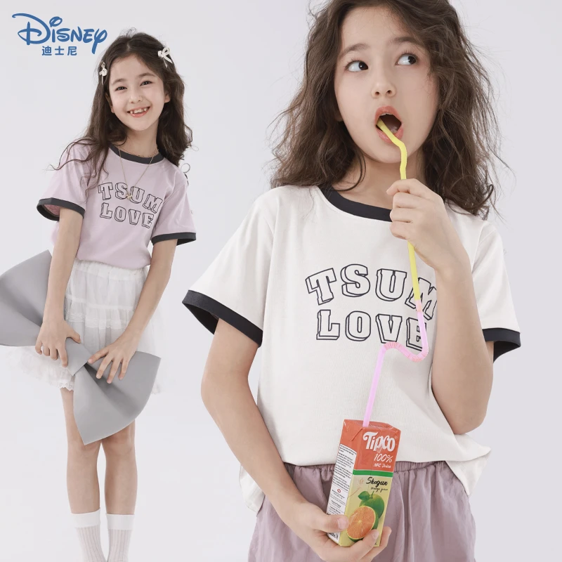 儿童短袖T恤2025夏季新款女童半袖上衣中大童亲子装打底衫休闲