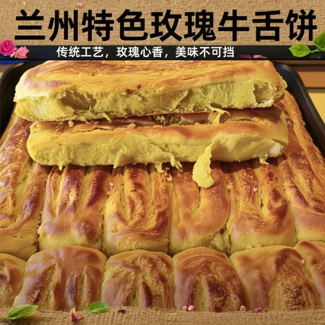 兰州特色玫瑰牛舌饼清真