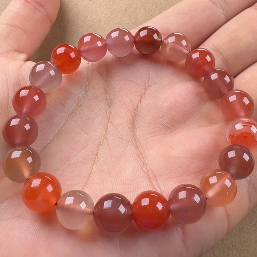 南红玛瑙未镶嵌多宝单圈9+福利手串
