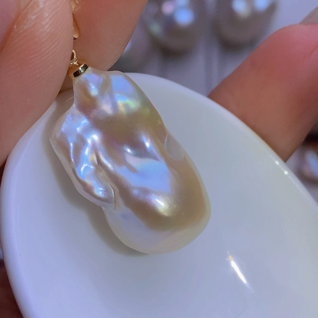 银S925镶嵌珍珠淡水珍珠