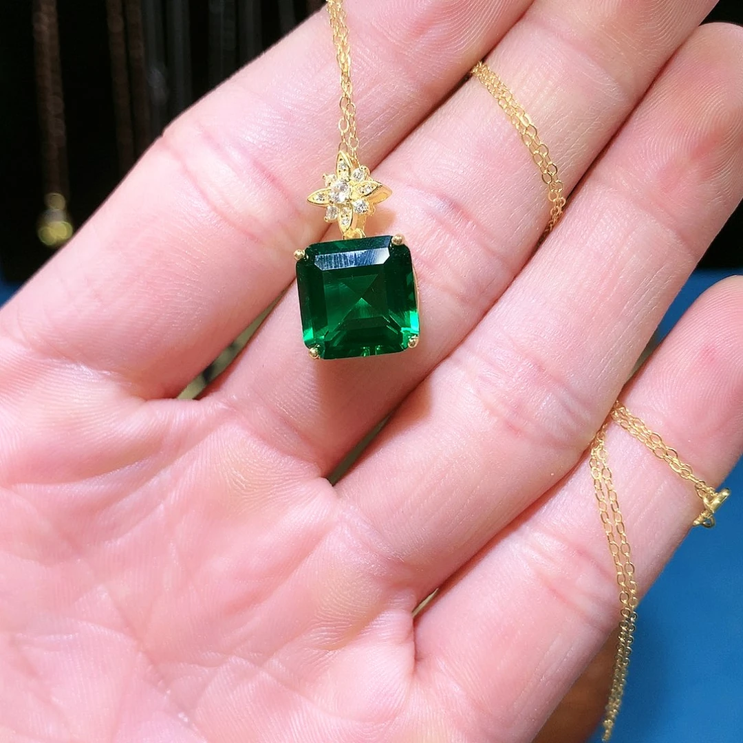 透辉石吊坠银S925镶嵌