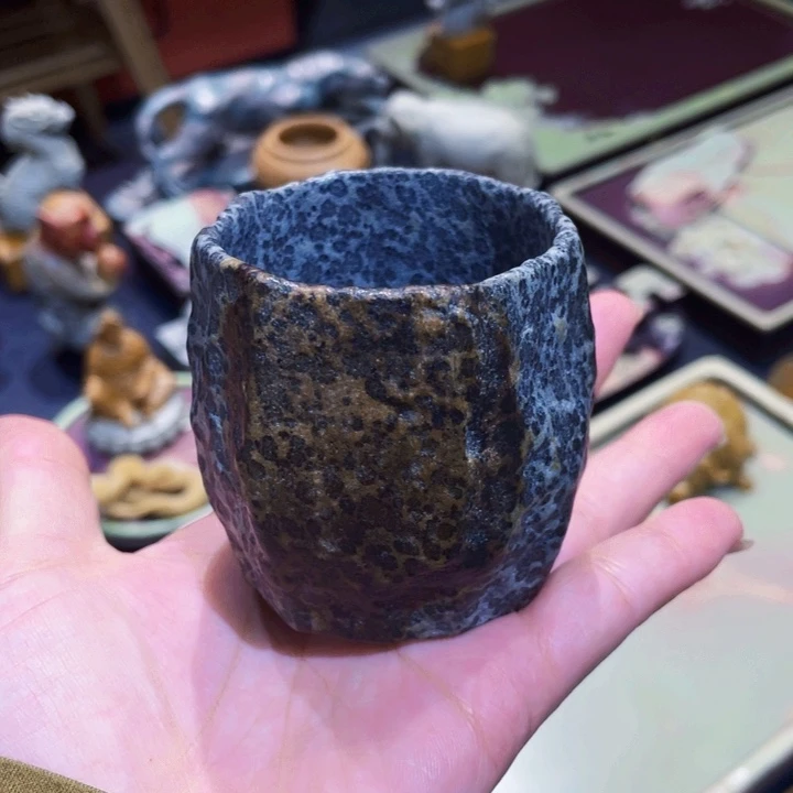 冰碛岩杯子精品豹纹仅此一个