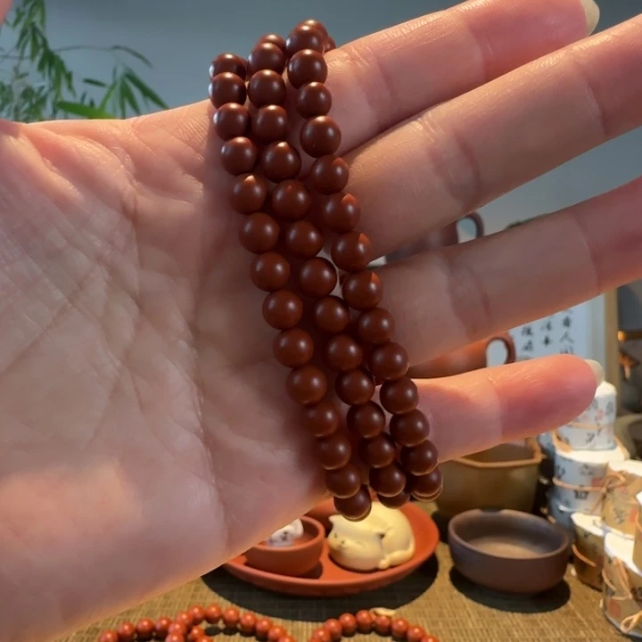紫砂茶叶罐原矿朱泥三圈手链