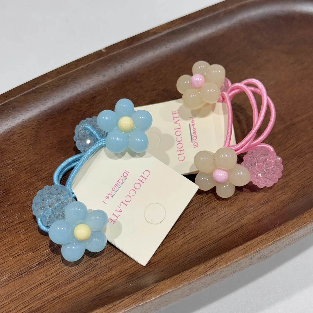 韩版原创儿童发饰花朵韩绕2025夏果冻色系穿搭必备【满20飞】