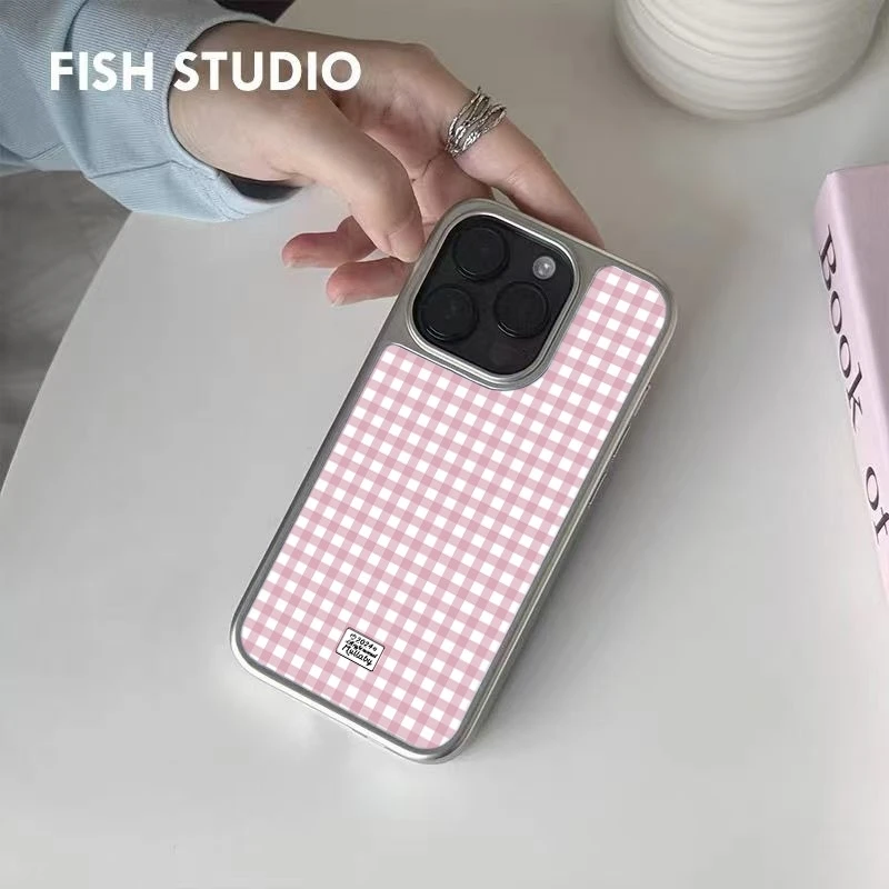 新款韩风566262韩国网红格玻璃手机壳适用苹果16promax小米15/14o