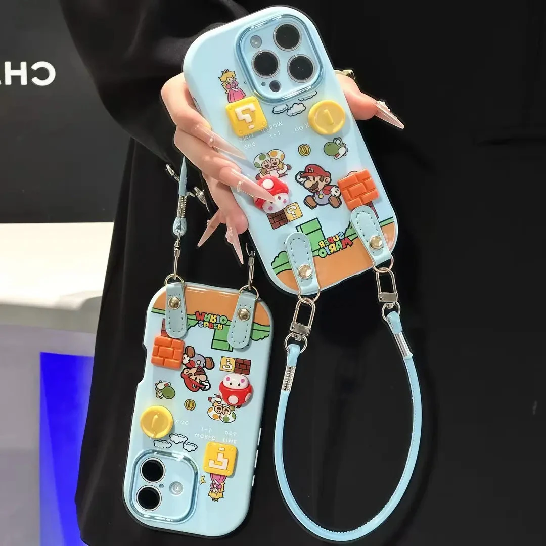立体马里奥适用苹果17手机壳iPhone16小米14vivo华为oppo创意卡通