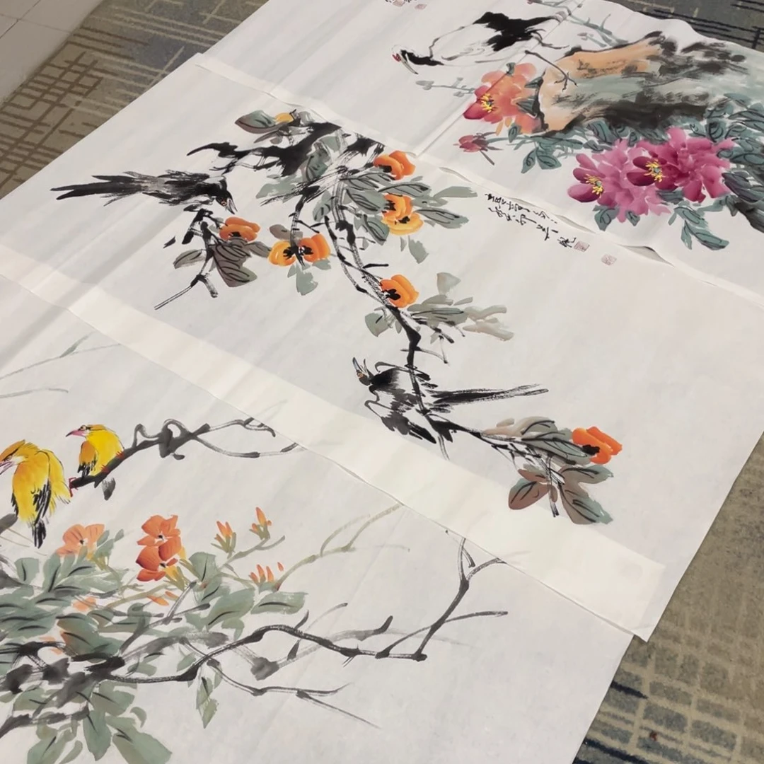 国画冰****莲四尺作品花鸟111111