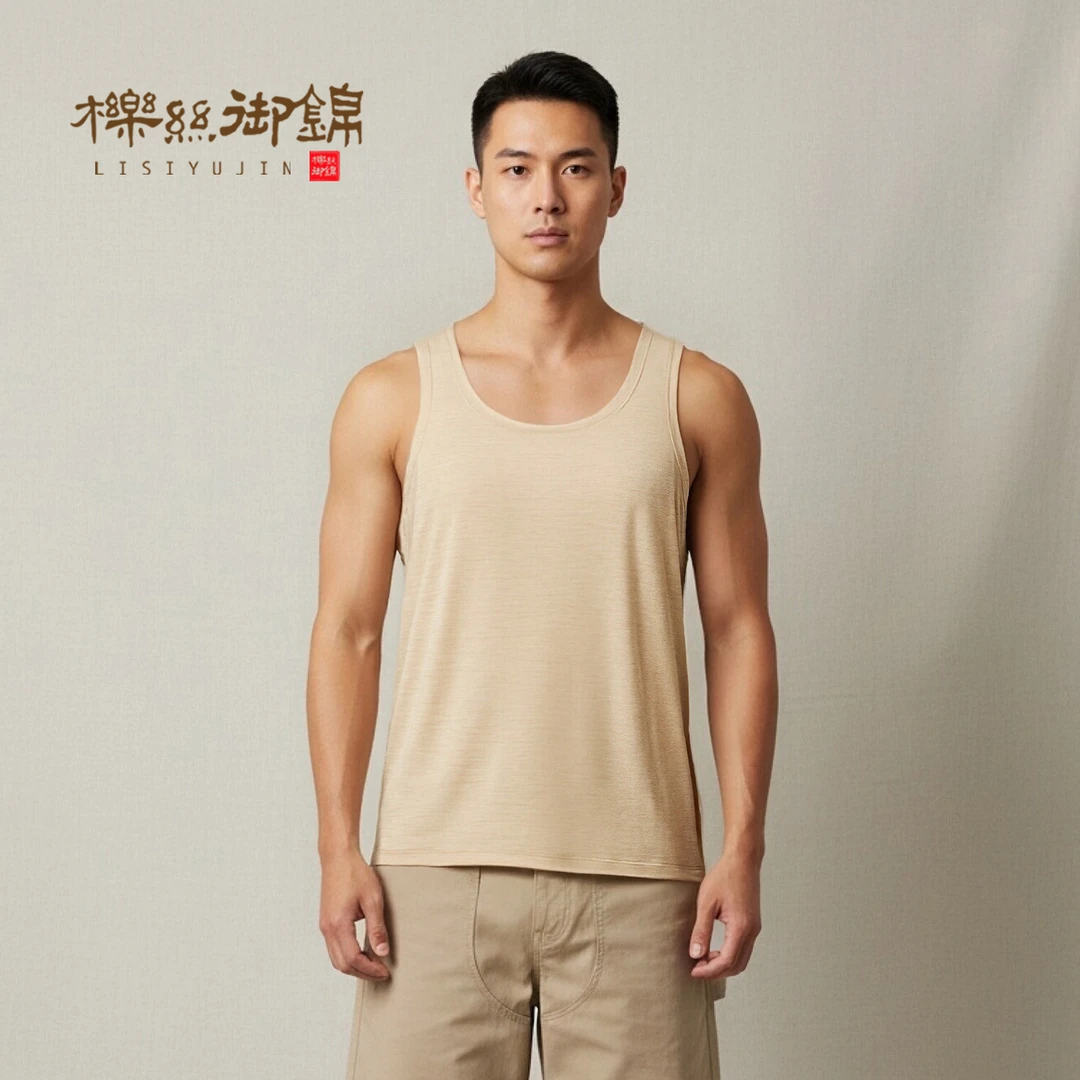 櫟丝御锦【粉丝福利】柞蚕丝薄款保暖透气亲肤防臭背心 96220828