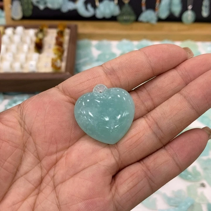 蛇纹石玉银S925镶嵌颈饰