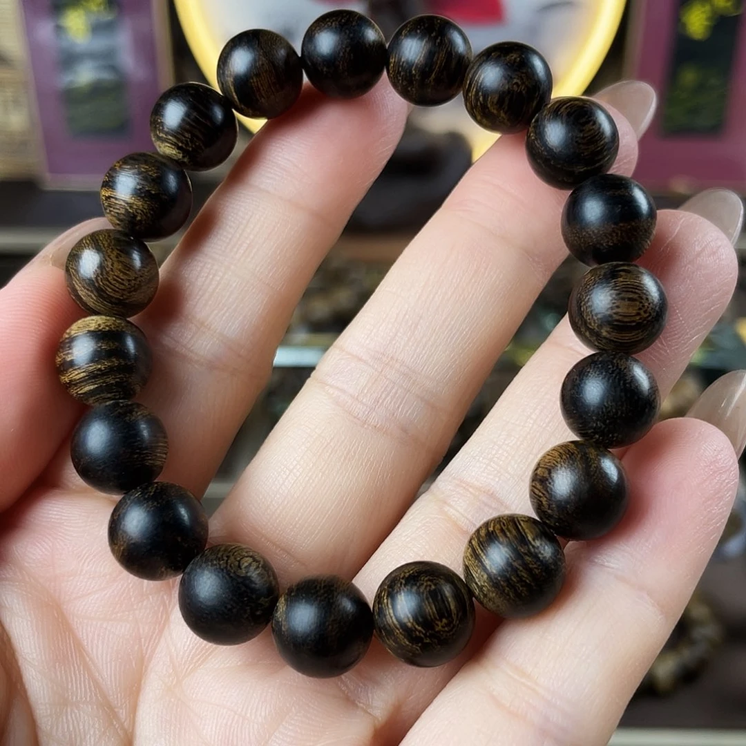 手串沉香越南芽庄老白棋玉化老料瘤疤虎斑1.0