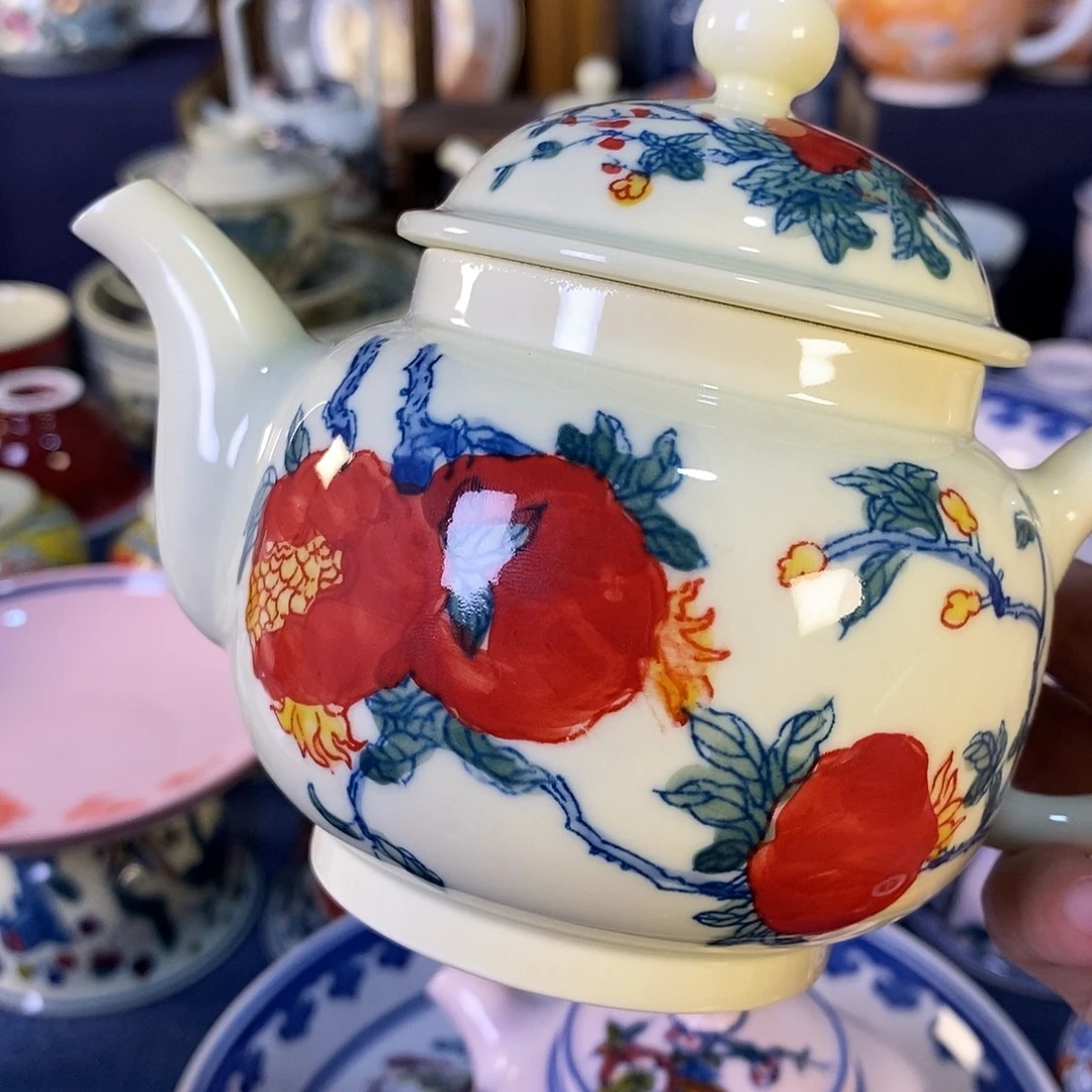 瓷片景德镇陶瓷茶壶1个