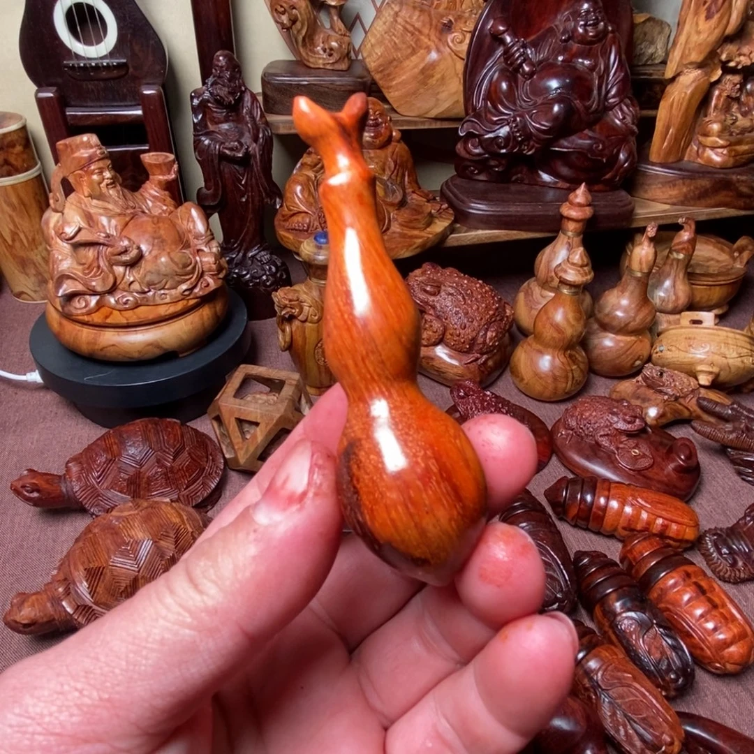 小叶紫檀印度小叶紫檀葫芦手把件
