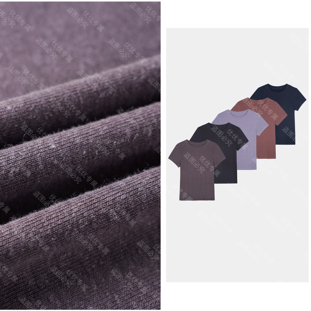 晓诺.【简约范】 亚麻+莱赛尔 简约T恤舒适百搭纯色正肩770142