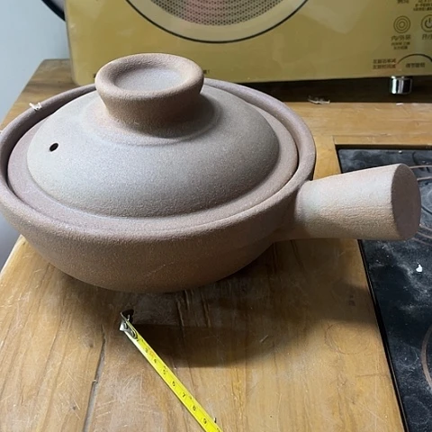 微瑕，明火，口径21，高7粗陶1.2L