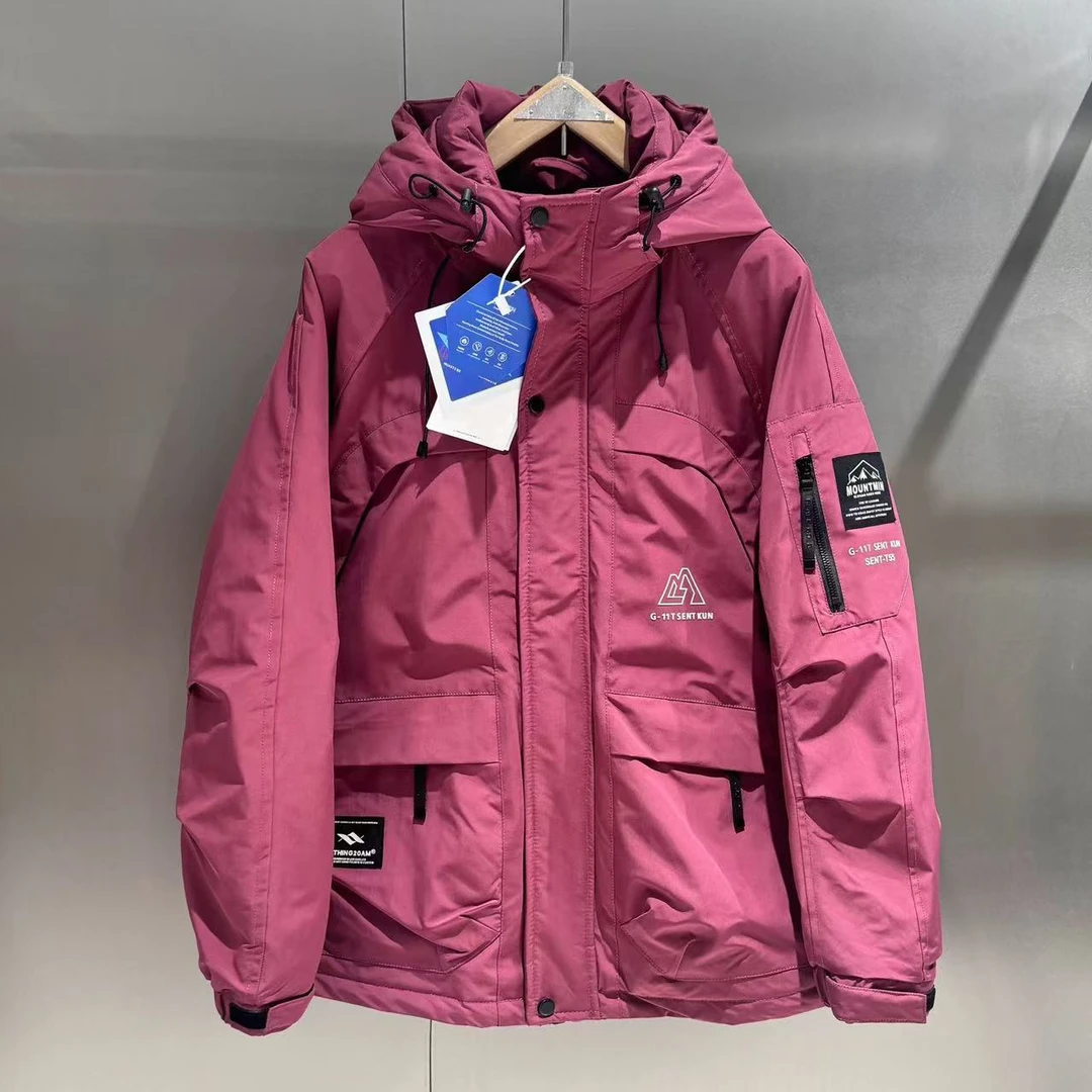 Y619冬季新款户外连帽情侣款羽服休闲百搭潮流防寒服