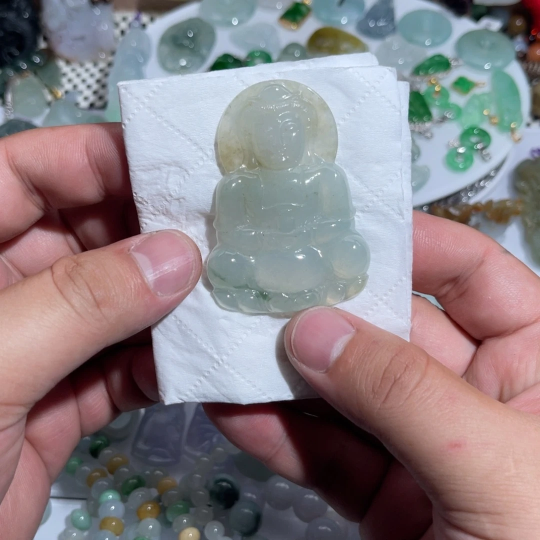 翡翠未镶嵌颈饰天然