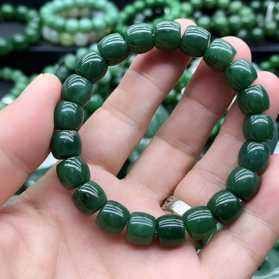 手链未镶嵌和田玉（碧玉）