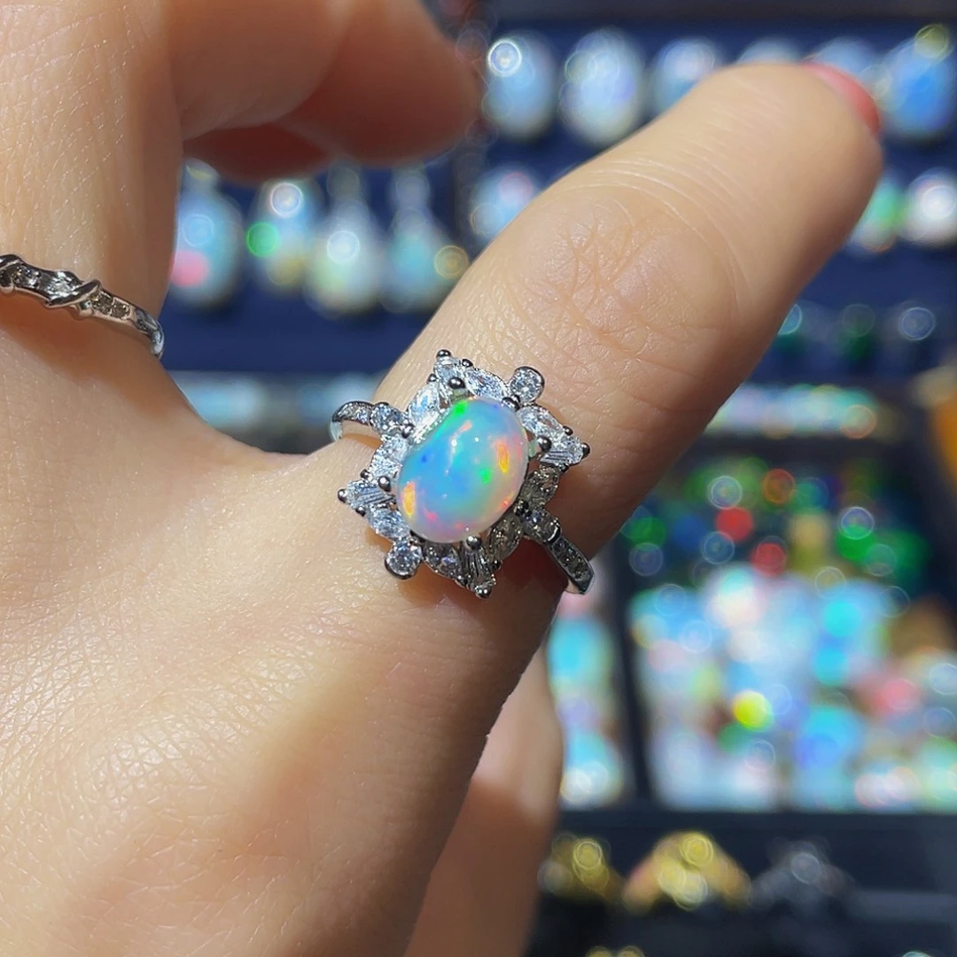 欧泊欧泊戒指银S925镶嵌