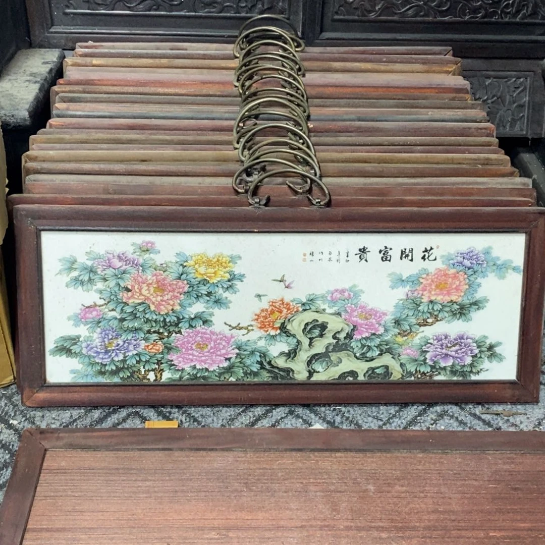 瓷片53*21 景德镇瓷板画柴窑烧制