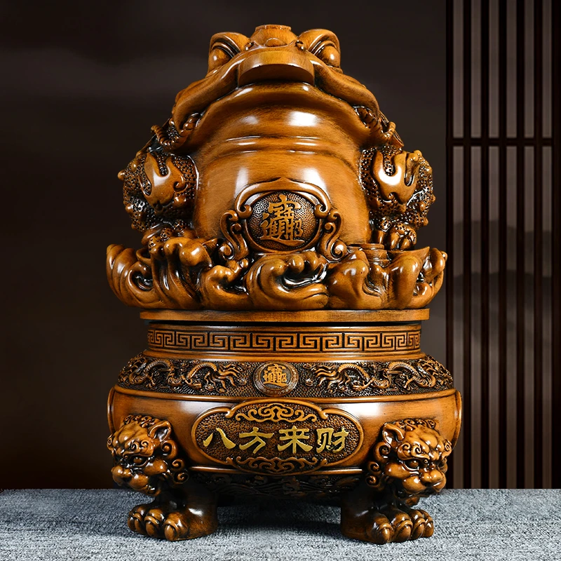 八方来财金蟾客厅家居乔迁新居礼品长20高27厘米