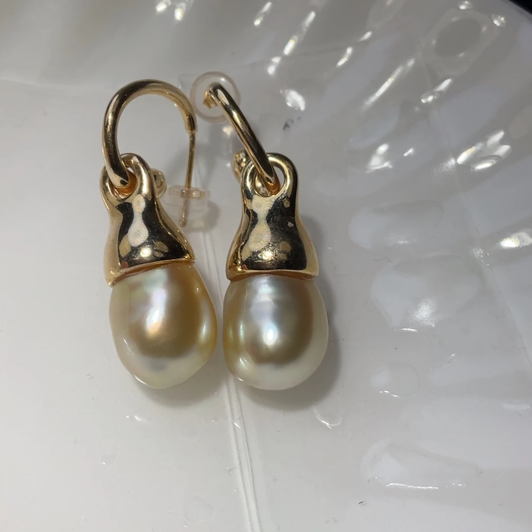 耳饰海水珍珠银S925镶嵌