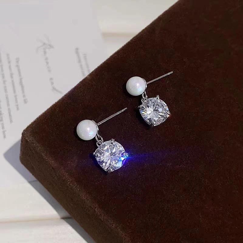 铜合金仿珍珠耳饰 耳环2024新款爆款高级感气质耳钉女小众