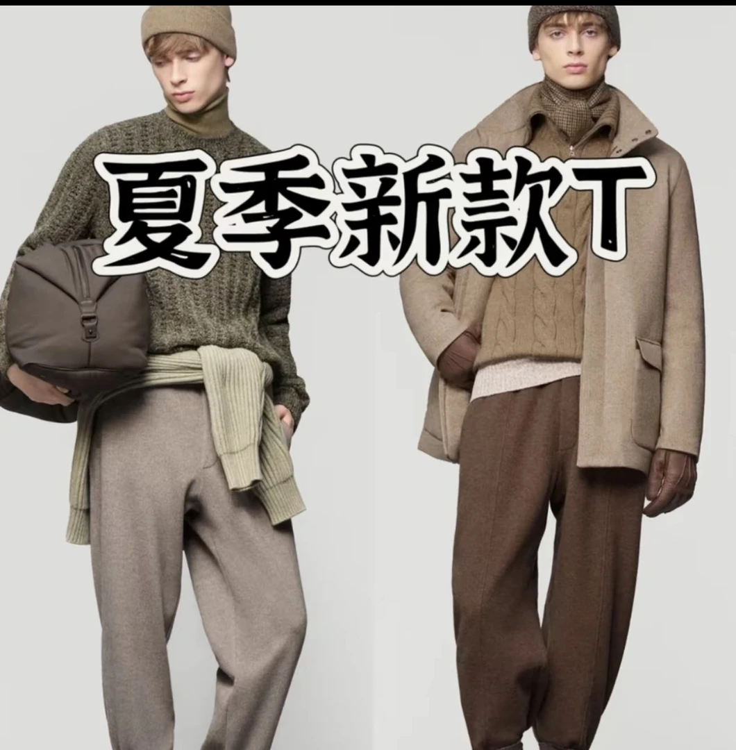 S【海外撤柜 专柜发货】夏季轻奢休闲户外圆领短袖百搭男士t恤288