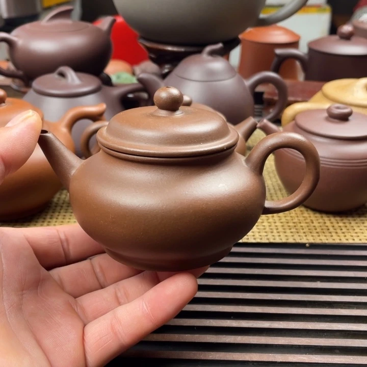 茶壶紫砂紫泥手工制作