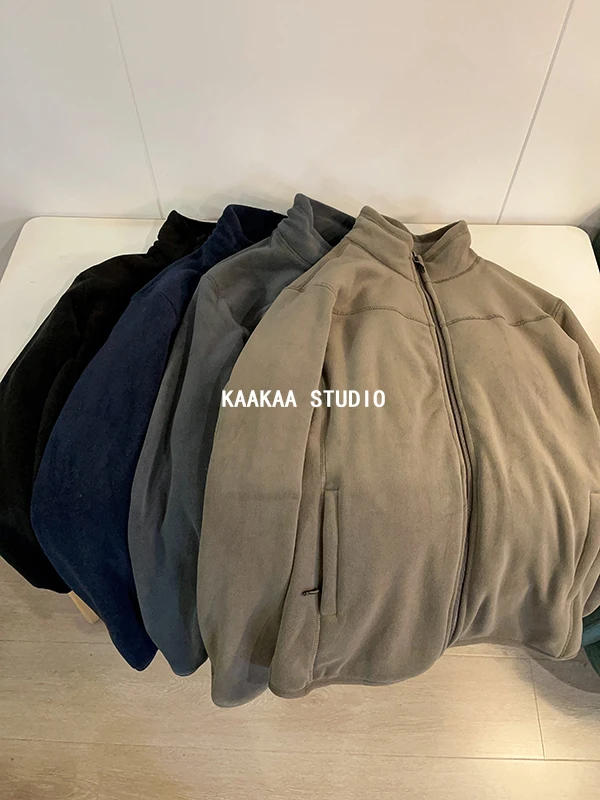 REKAYYAT“北极星男款”冬季时尚洋气保暖通勤百搭户外运动抓绒外套