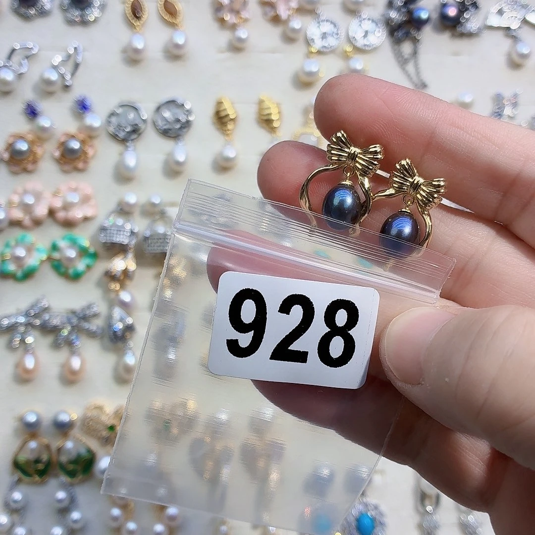 合金淡水珍珠耳饰