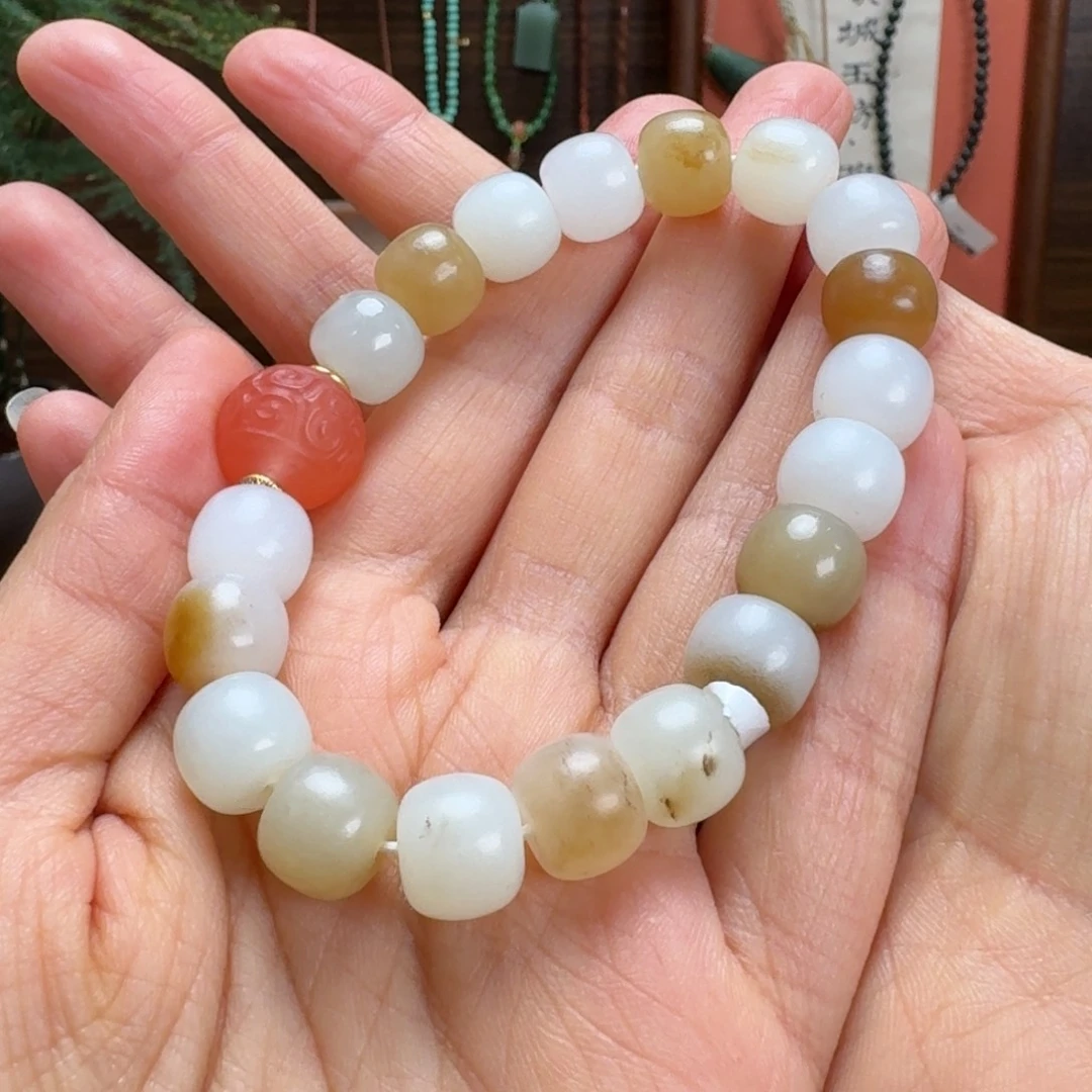 和田玉未镶嵌手链