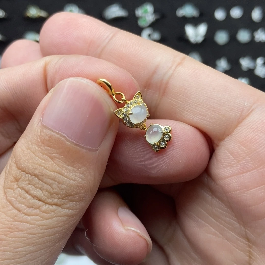 翡翠银S925镶嵌颈饰