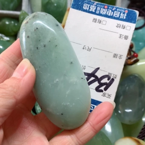 蛇纹石玉手把件未镶嵌